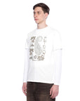 Etro T-Shirt Paisley Print Embroidered Logo White-Beige-AL Capone Premium
