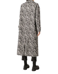 Msgm Coat Printed Black