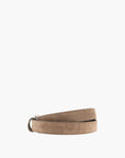 Off-White Belt Suede Silver Buckle Logo Brown
