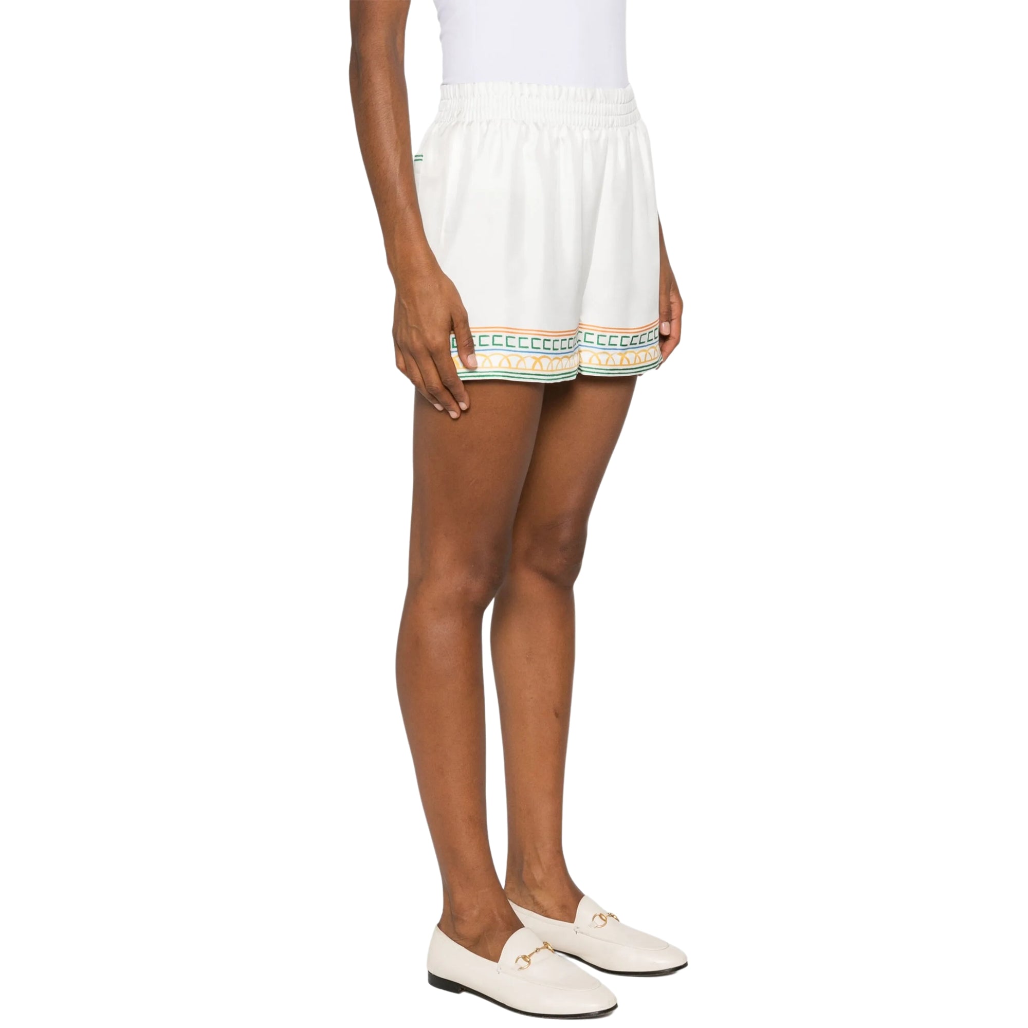 Casablanca Shorts Drawstring Crayon Temple Tennis Club White-AL Capone Premium