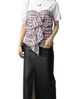 Msgm T-Shirt Pink Check White