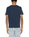 Maison Kitsune T-Shirt Chillax Fox Patch Eclipse Blue