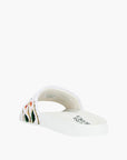 Casablanca Slides Cls21 Embroidered Terry White
