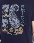 Etro T-Shirt Paisley Embroidered Logo Black-AL Capone Premium
