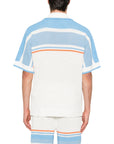 Casablanca Shorts Tennis Crochet Blue-White