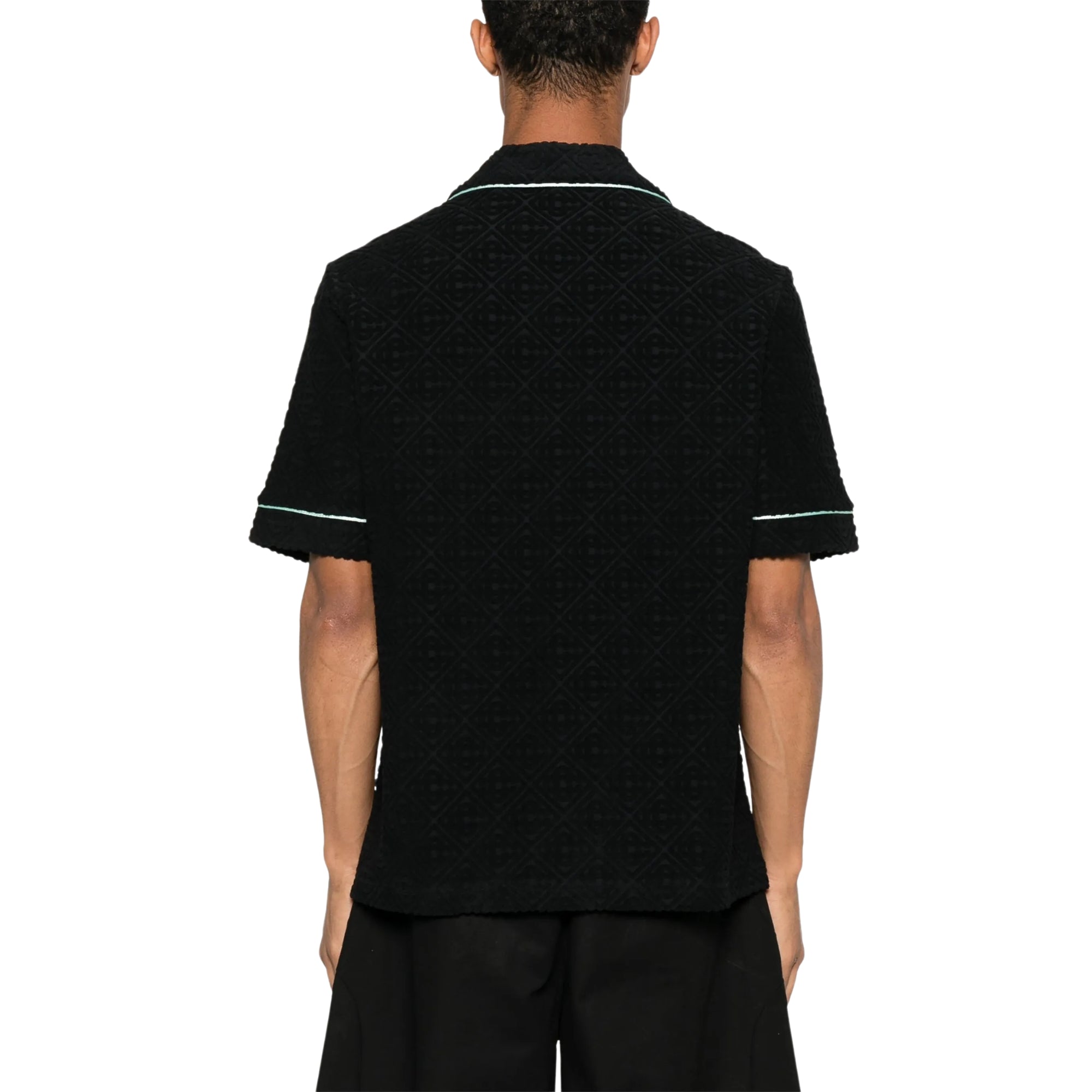 Casablanca Shirt Monogram Jacquard Towelling Black-AL Capone Premium
