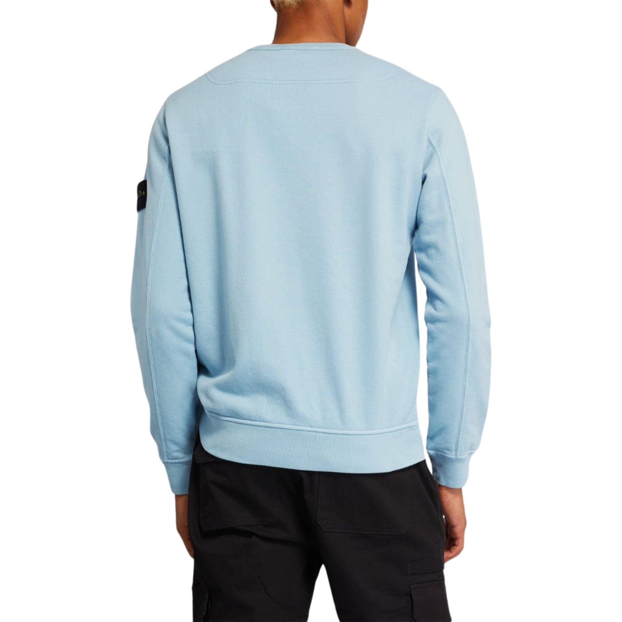 Stone Island Sweater Logo Powder Blue-AL Capone Premium