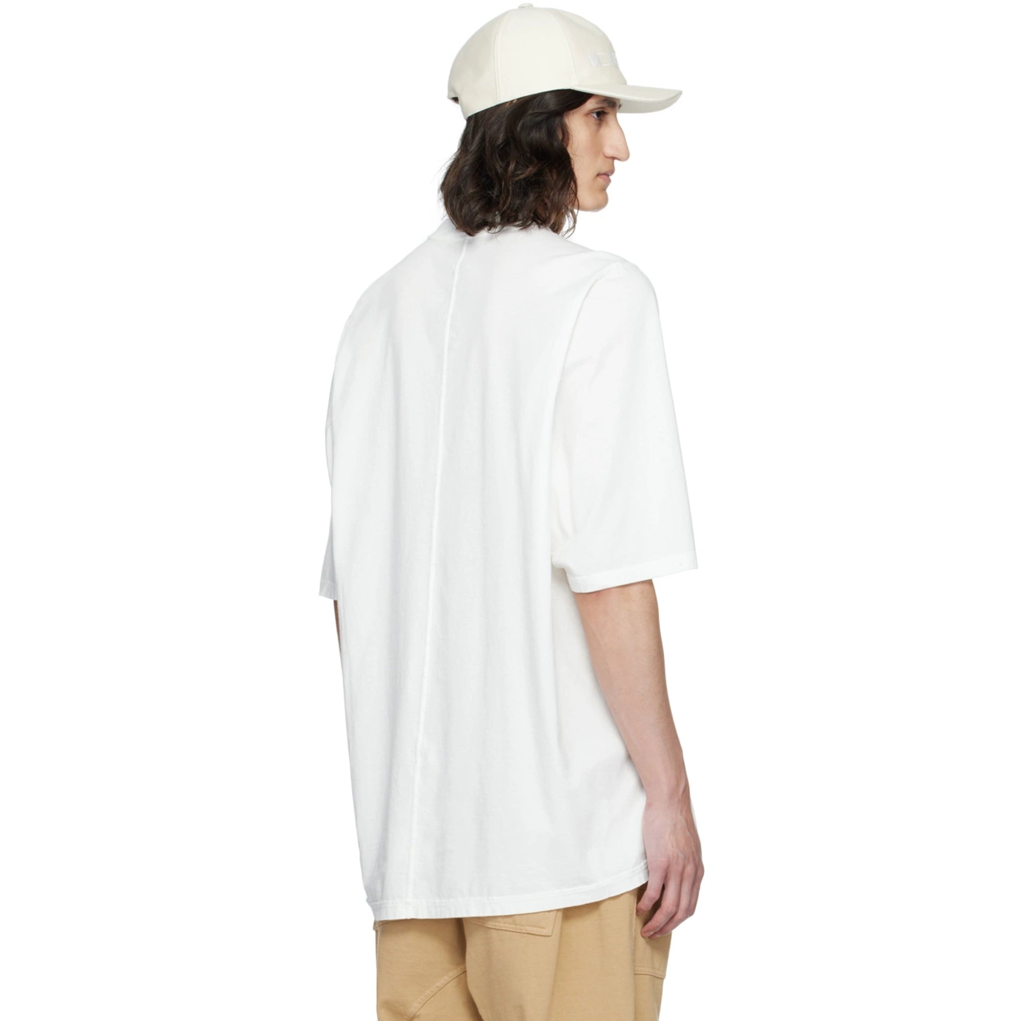 Rick Owens T-Shirt Pyramid Logo White-AL Capone Premium