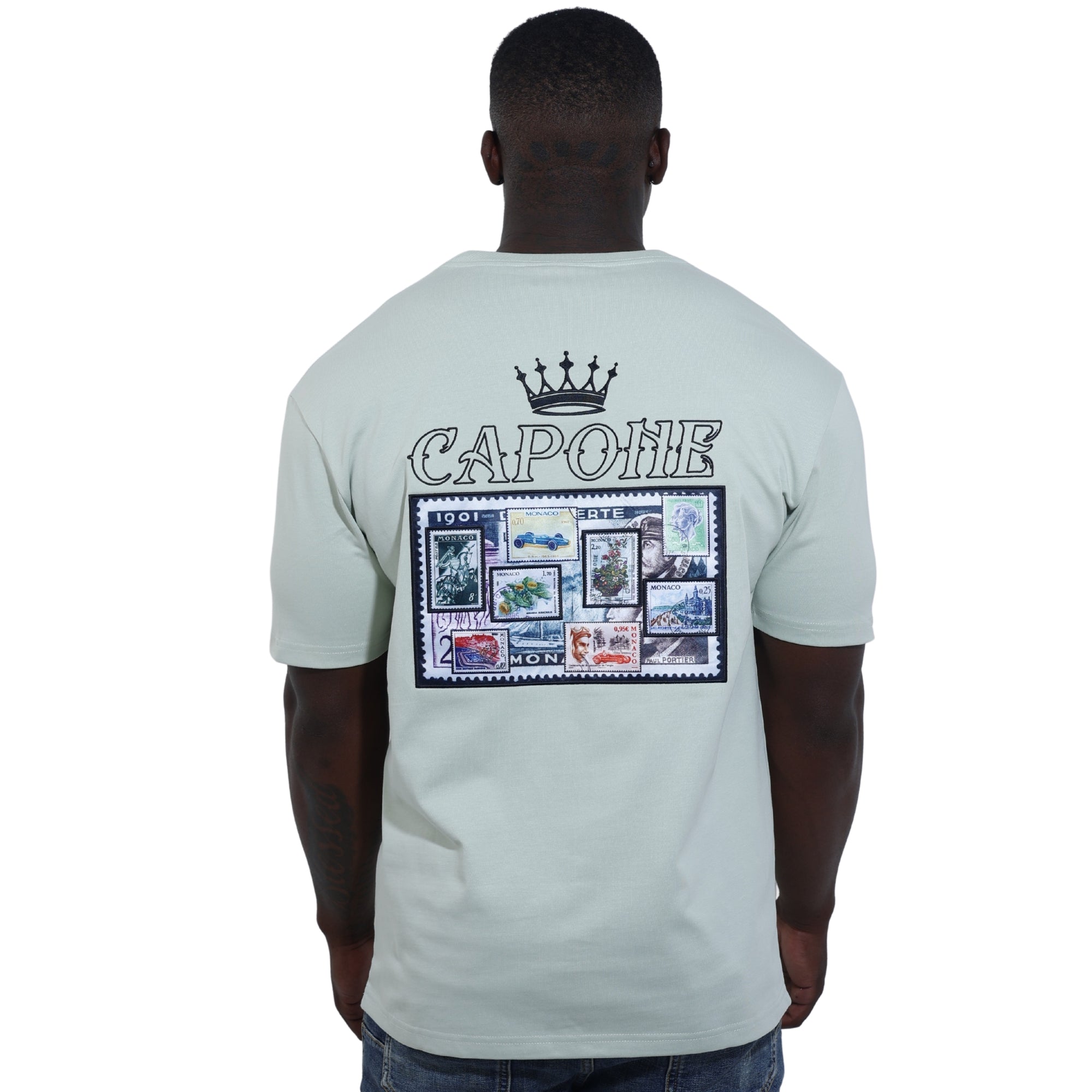 Capone T-Shirt Monaco Patchwork Mint-AL Capone Premium