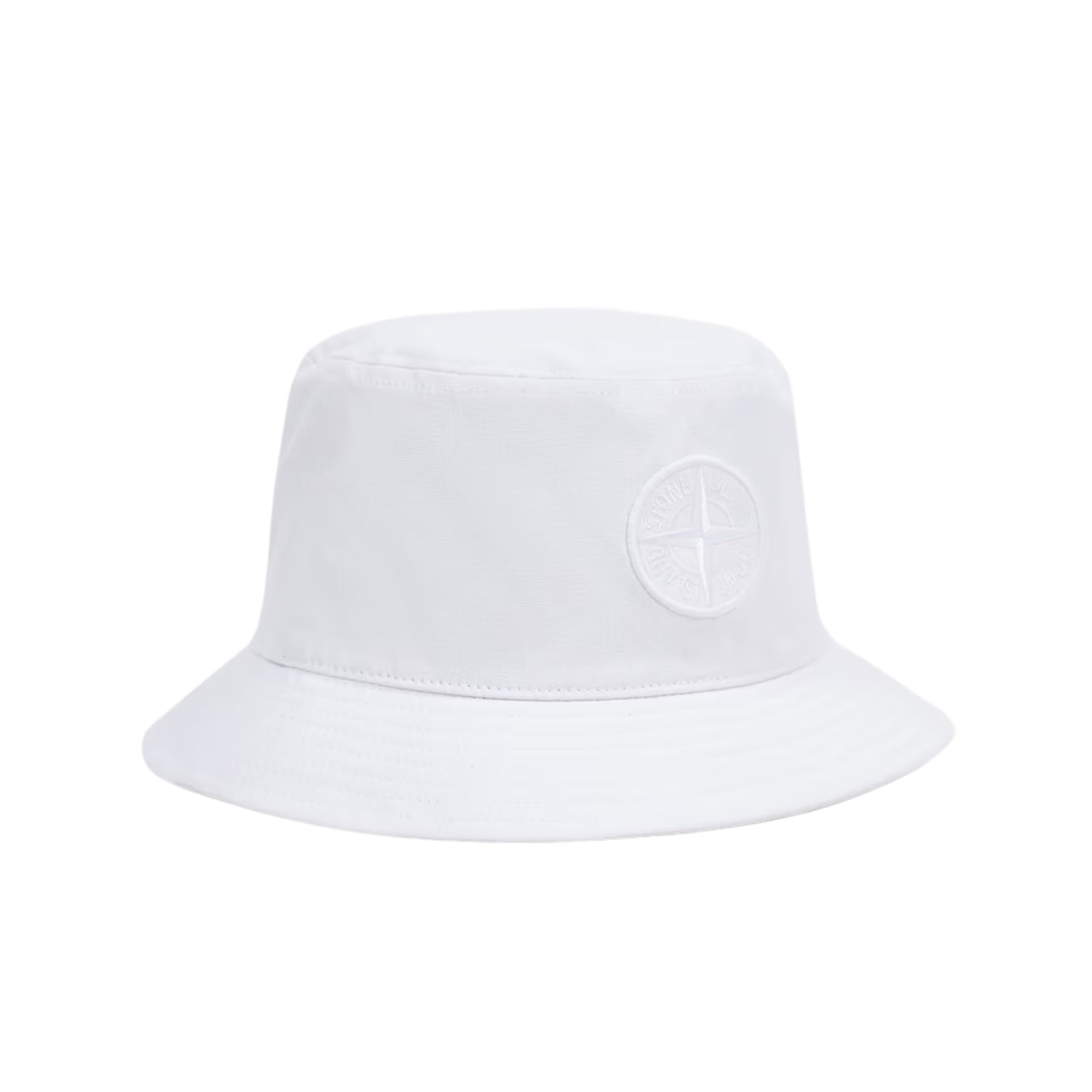 Stone Island Bucket Hat Logo White-AL Capone Premium