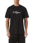 Msgm T Shirt Shoelace Logo Black-AL Capone Premium