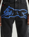 Icecream Running Dog Denim Pants Black