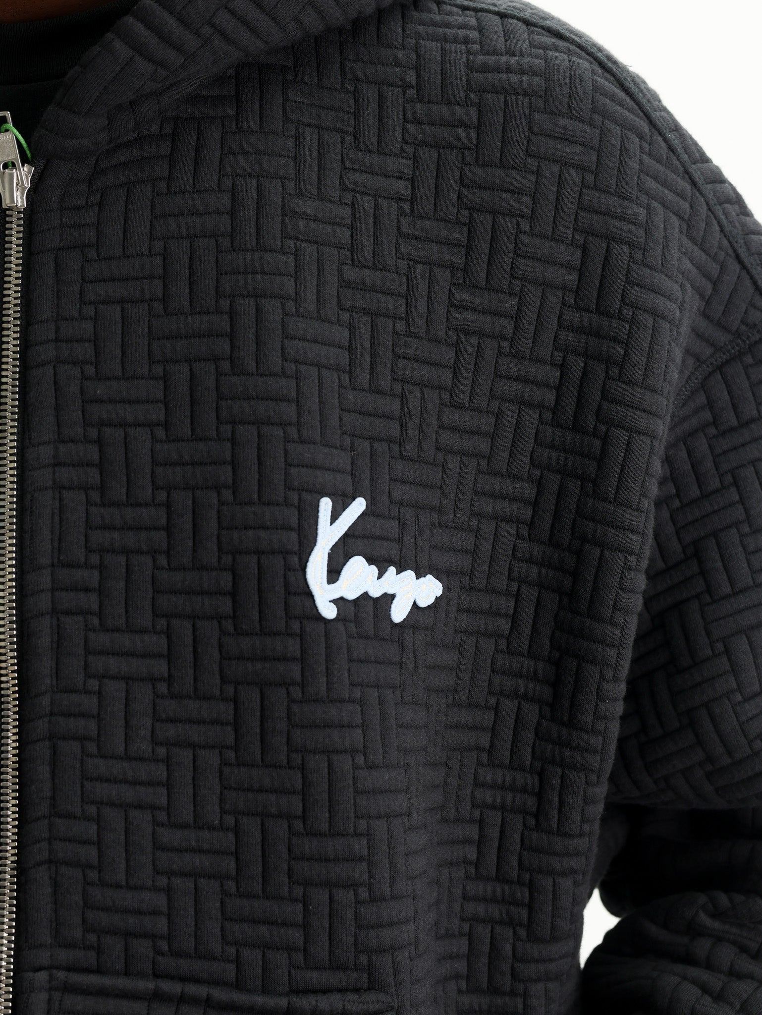 Kenzo Zip Up Hoodie Boxy Black-AL Capone Premium