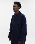 Ami Shirt Chest Pocket Overshirt Navy