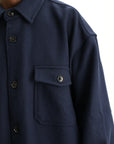 Ami Shirt Chest Pocket Overshirt Navy