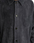 Ami Shirt Suede Overshirt Black