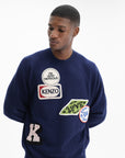 Kenzo Jumper Embroidered Badges Navy