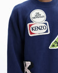 Kenzo Jumper Embroidered Badges Navy