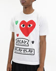 Comme Des Garcons T-Shirt Multi Logo Print White