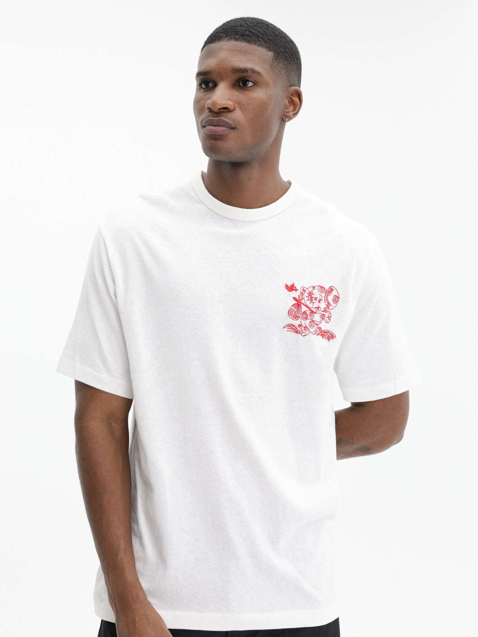 Kenzo T-Shirt Cartoon Embroidered Off White - AL Capone Premium