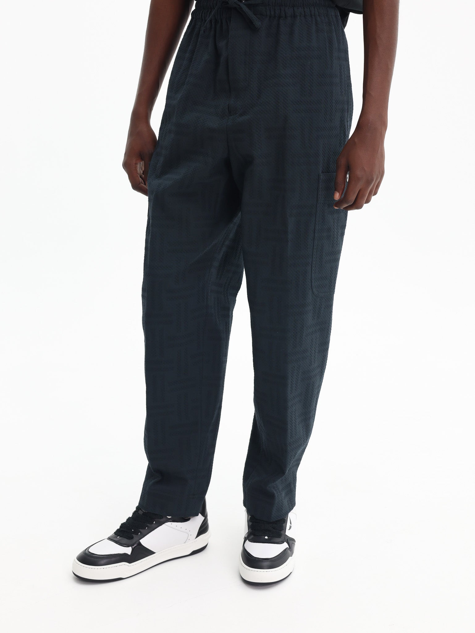 Kenzo Weave Cargo Jogpants Black-AL Capone Premium