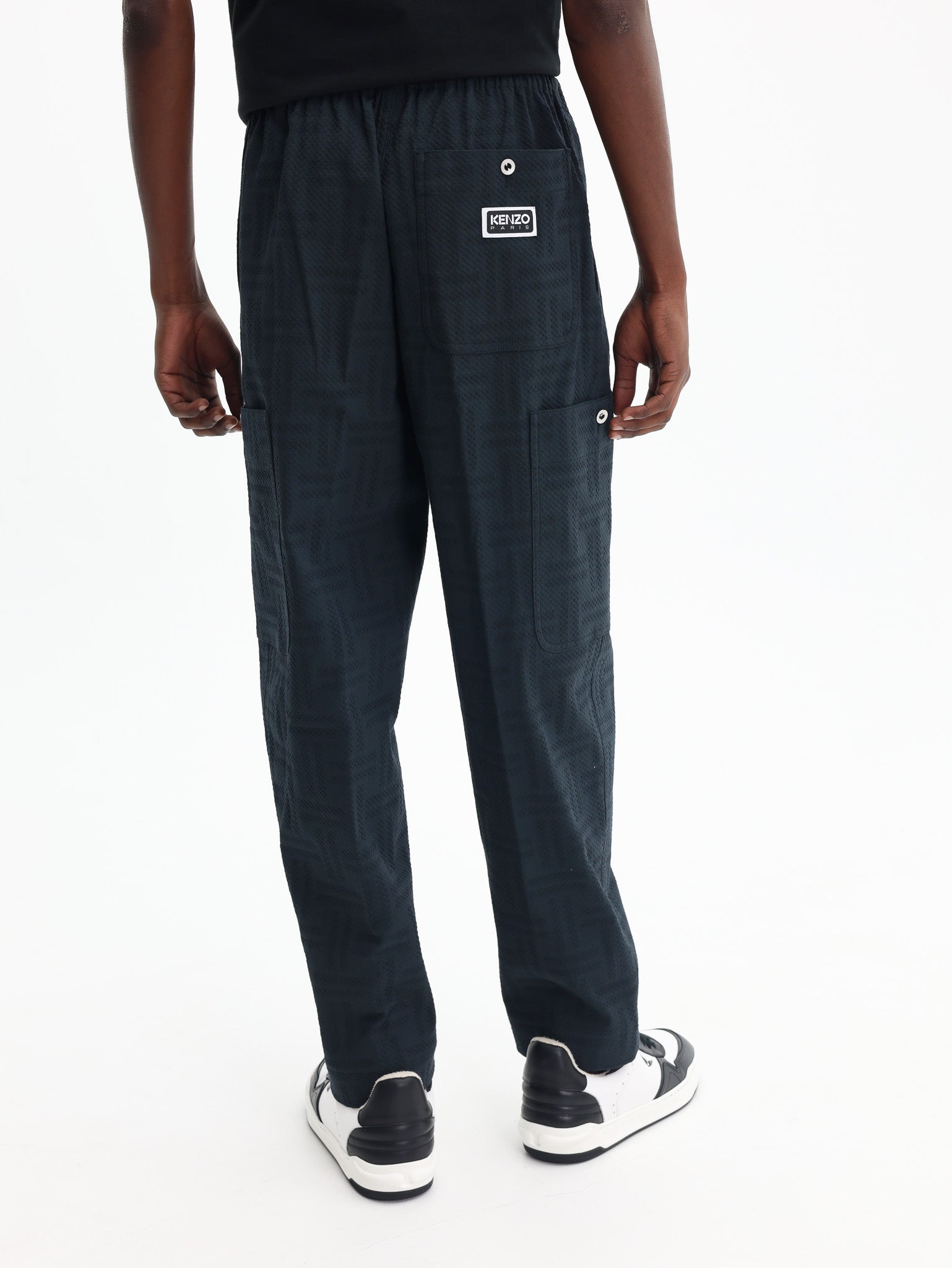 Kenzo Weave Cargo Jogpants Black-AL Capone Premium