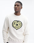 Kenzo Sweatshirt Knitted Cotton Pullover Ecru
