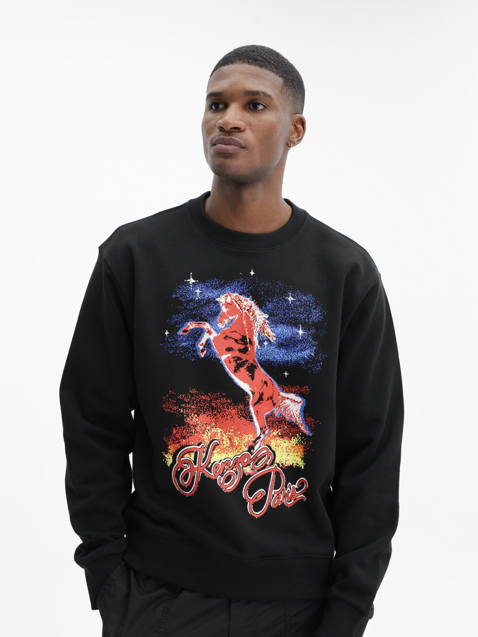 Kenzo Sweatshirt Knitted Cotton Pullover Black - AL Capone Premium