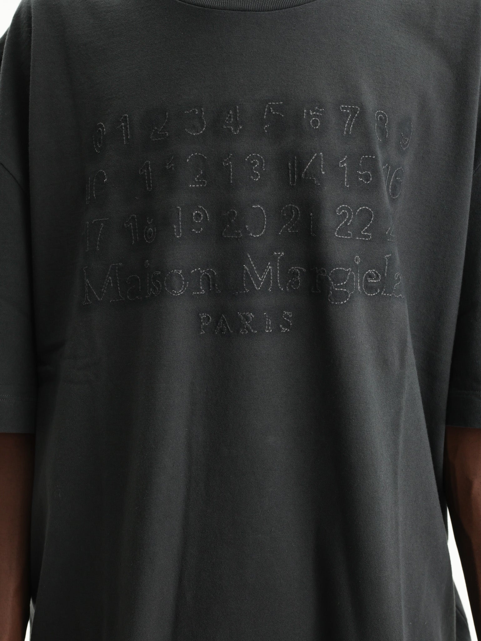 Maison Margiela Embroidered Logo T-Shirt Black - AL Capone Premium