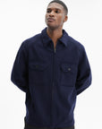 Kenzo Overshirt Woven Wool Navy