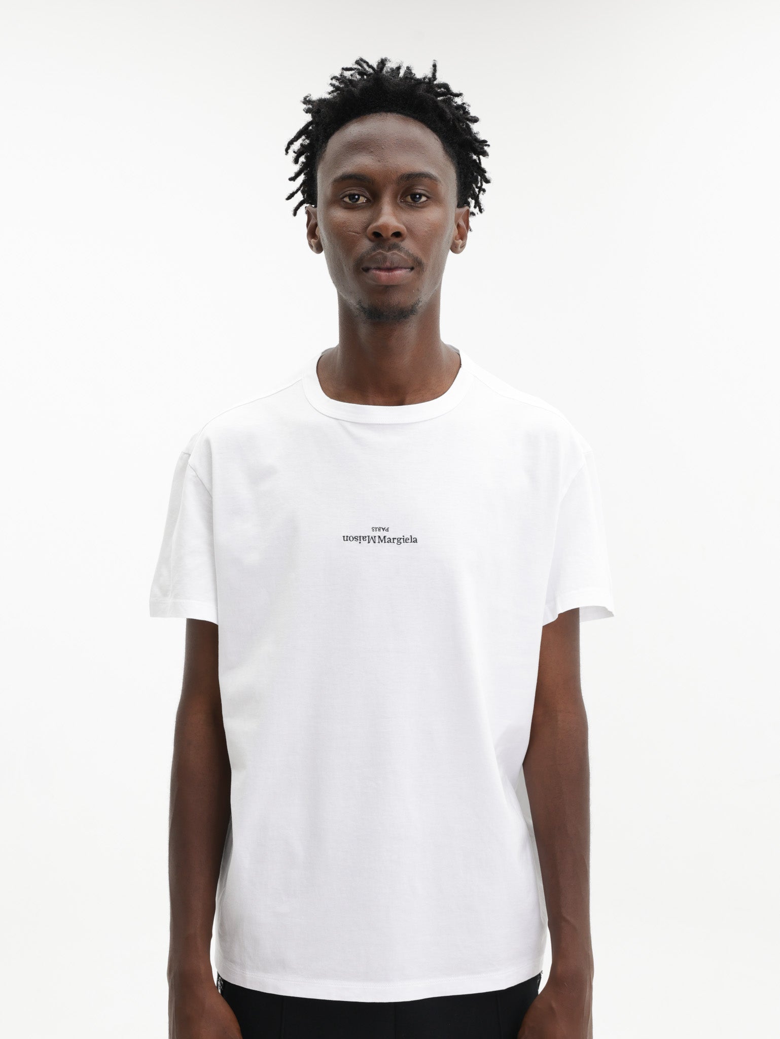 トップス maison martin Margiela Maison Margiela Distorted Logo T-Shirt White - AL Capone Premium