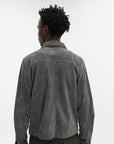 Ami Jacket Suede Leather Stone Grey