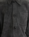 Ami Jacket Suede Leather Stone Grey