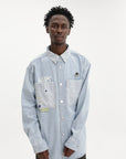 Aape Shirt Logo Long Sleeve Light Blue