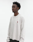 Ami Sweater Logo Chalk