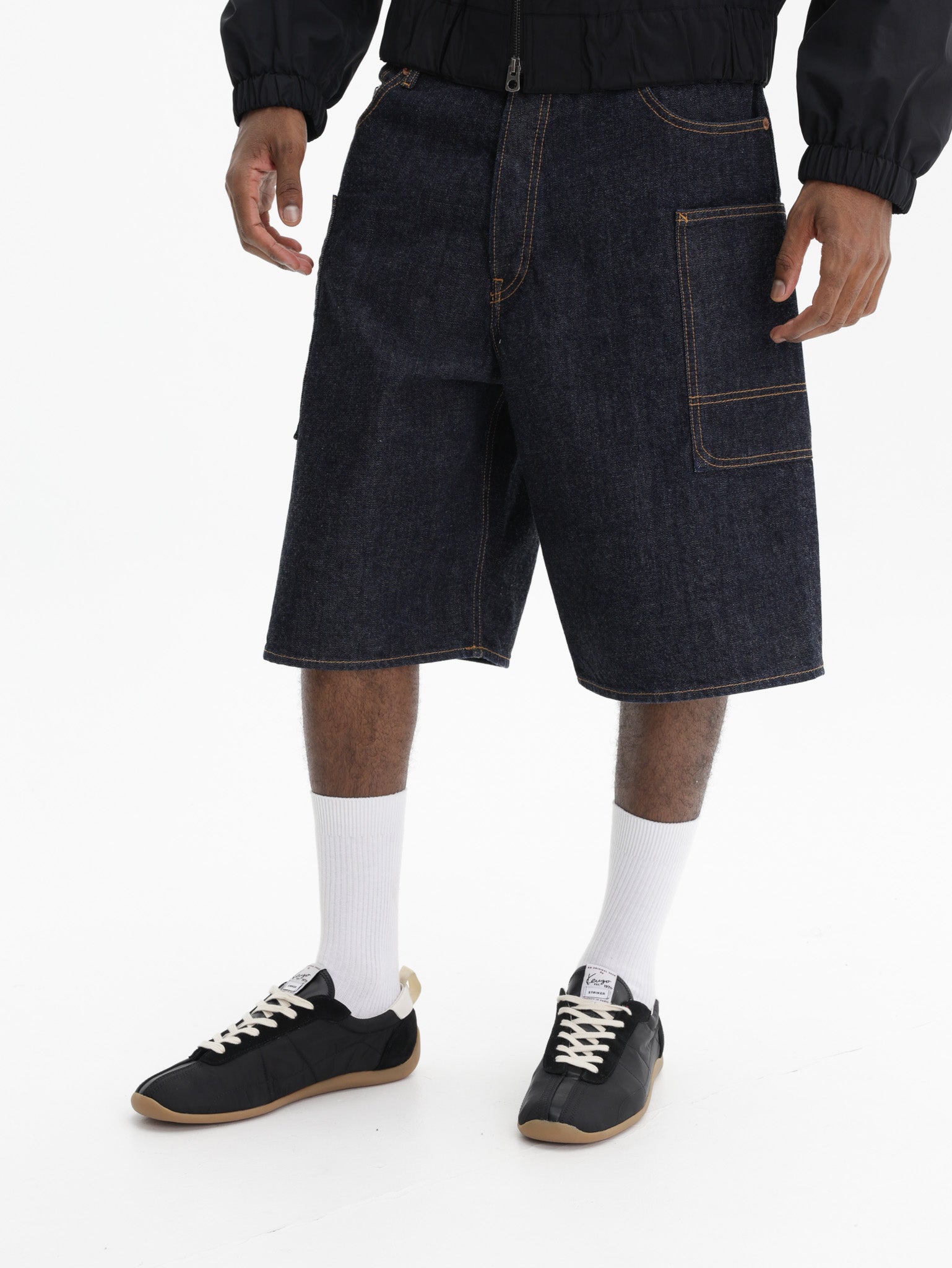 Kenzo Denim Shorts Cargo Monkey Blue Denim - AL Capone Premium