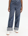 Kenzo Jeans Stripes Denim Rinse Blue