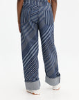Kenzo Jeans Stripes Denim Rinse Blue