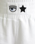 Chiara Ferragni Shorts Elastic Logo White
