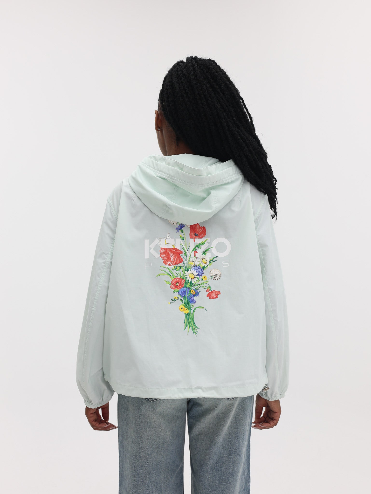 Kenzo フラワー プリント ショート丈 ジャケット　34 KENZO（ケンゾー） デニムジャケット gジャン 'Boke Flower
