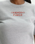 Kenzo T-Shirt Logo Pearl Grey