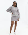 Kenzo Cardigan Checkered Pale Grey