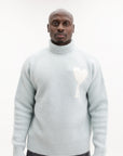 Ami Turtleneck Logo Powder Blue