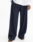 Kenzo Tailored Pants Wo Woven Wool Navy