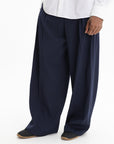 Kenzo Tailored Pants Wo Woven Wool Navy