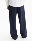 Kenzo Tailored Pants Wo Woven Wool Navy