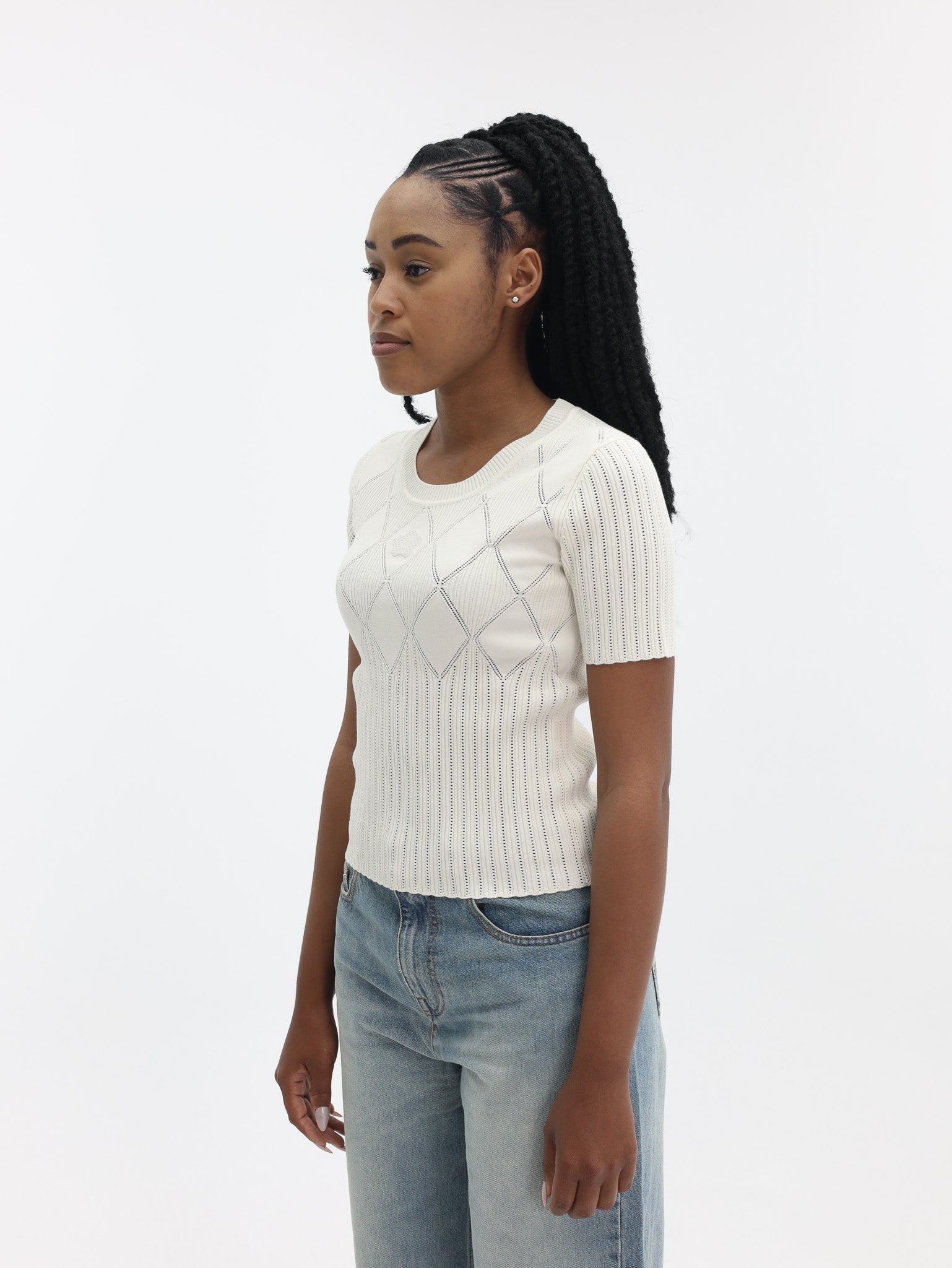 Kenzo Top Knitted SS Off White-AL Capone Premium