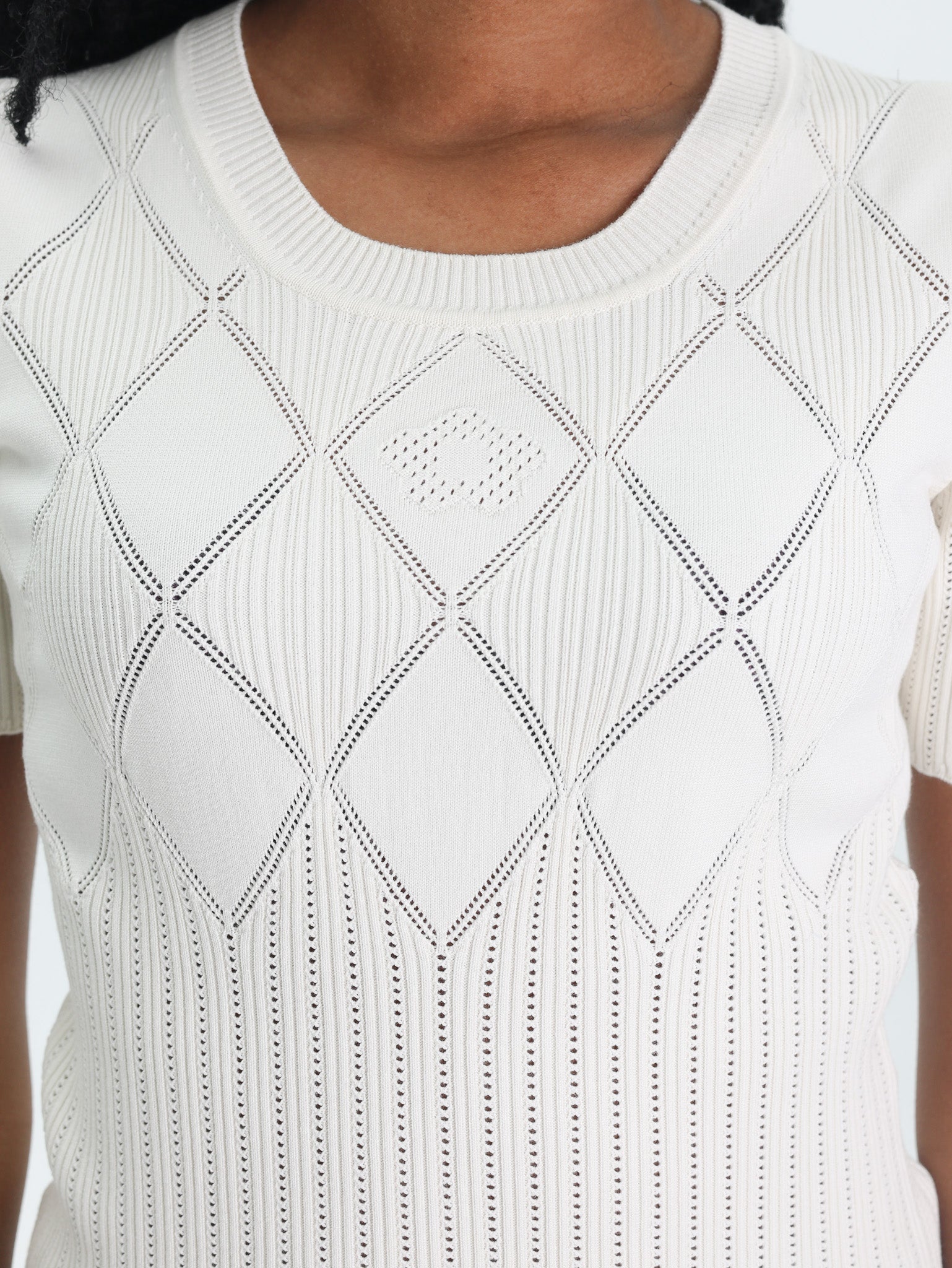 Kenzo Top Knitted SS Off White-AL Capone Premium
