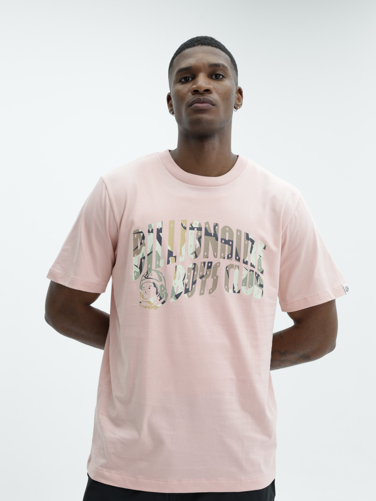 Billionaire Boys Club T-Shirt Camo Arch Logo Pink - AL Capone Premium