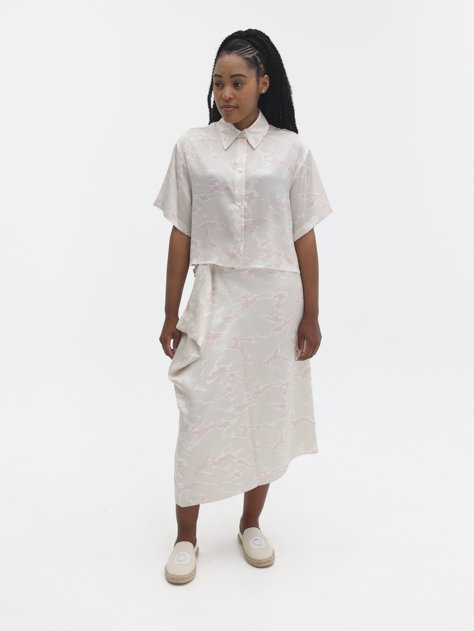Kenzo Skirt Woven Pearl Grey-AL Capone Premium